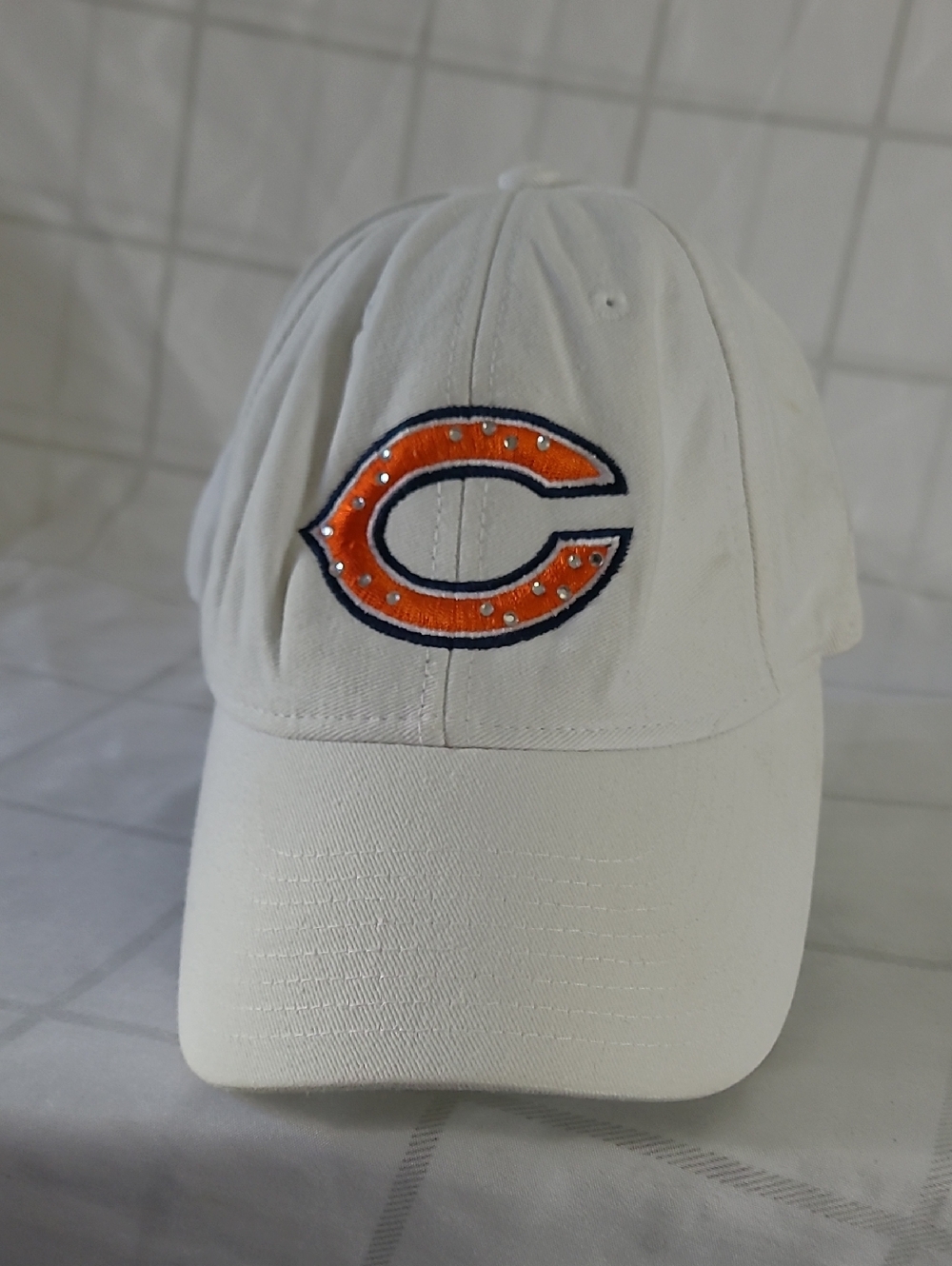 Chicago Bears Woman’s Hat with Rhinestones NFL Adjustable Cap